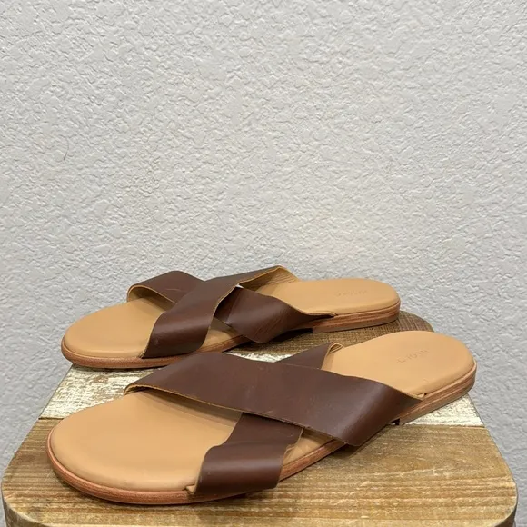 Nisolo Dante Cross Strap Leather Sandals Size 13