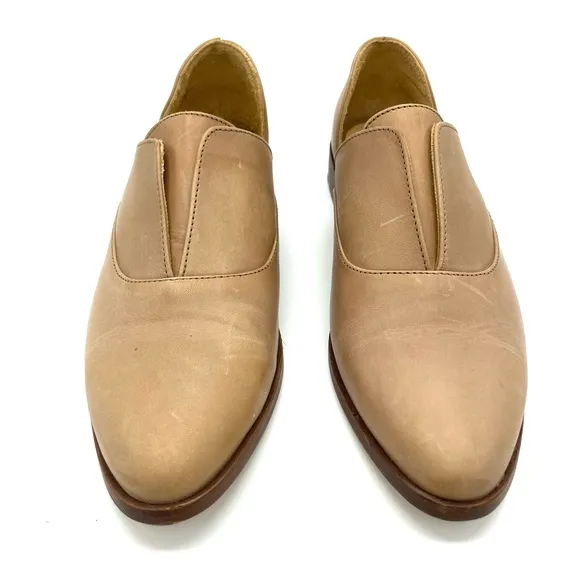 Nisolo Emma D'Orsay Flats Oxford Loafers Almond Size 8.5