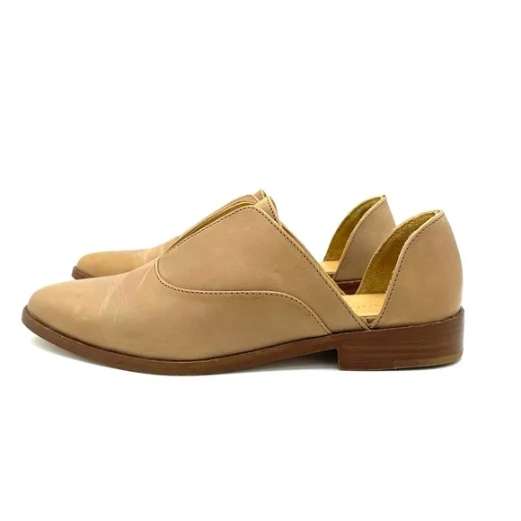 Nisolo Emma D'Orsay Flats Oxford Loafers Almond Size 8.5