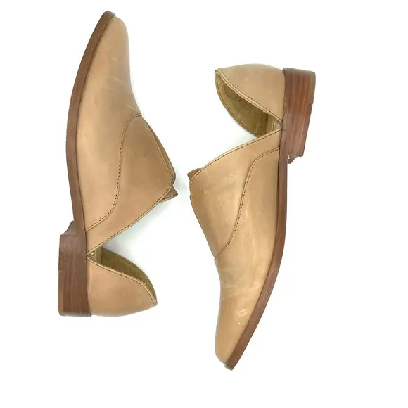 Nisolo Emma D'Orsay Flats Oxford Loafers Almond Size 8.5