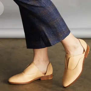Nisolo Emma D'Orsay Flats Oxford Loafers Almond Size 8.5