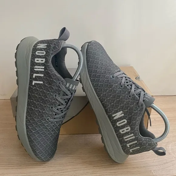 NOBULL Matryx Trail Runner Grey Sneakers- SZ Men 5.5- Women 7