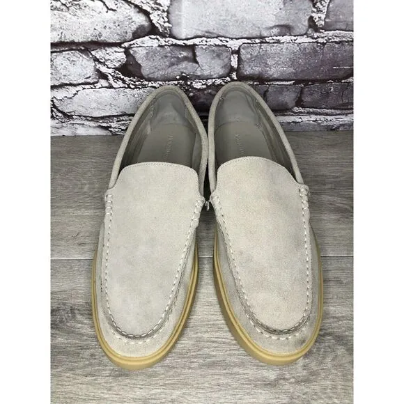 Nordstrom Ortholite NOEZRA-LEA Light Gray Suede Loafers Shoes Men Sz 11M US/44EU