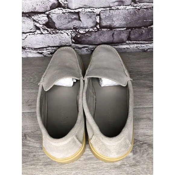 Nordstrom Ortholite NOEZRA-LEA Light Gray Suede Loafers Shoes Men Sz 11M US/44EU