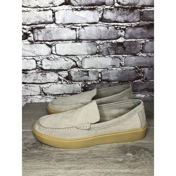 Nordstrom Ortholite NOEZRA-LEA Light Gray Suede Loafers Shoes Men Sz 11M US/44EU