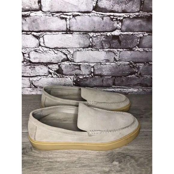 Nordstrom Ortholite NOEZRA-LEA Light Gray Suede Loafers Shoes Men Sz 11M US/44EU