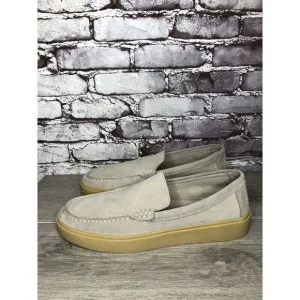 Nordstrom Ortholite NOEZRA-LEA Light Gray Suede Loafers Shoes Men Sz 11M US/44EU
