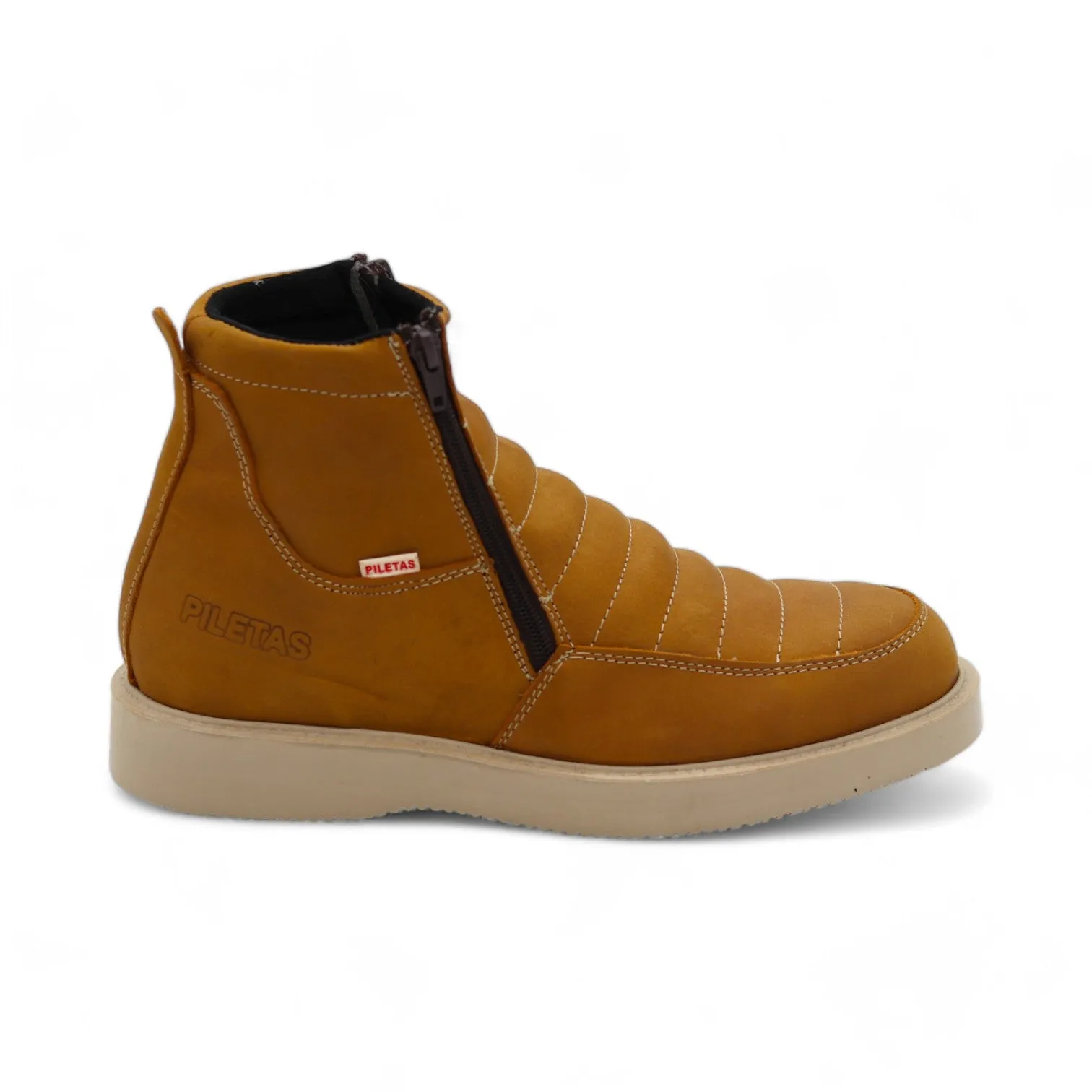 Nube Men's Camel Leather Short Boots