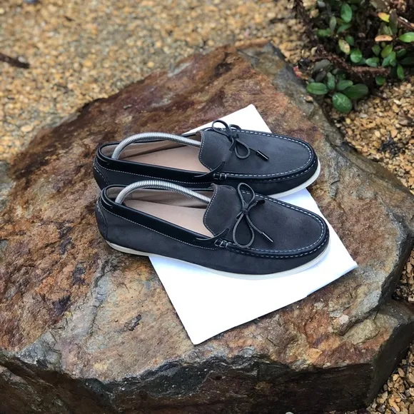 NW TED LAPIDUS Leather and Suede Loafers, Size 9.5