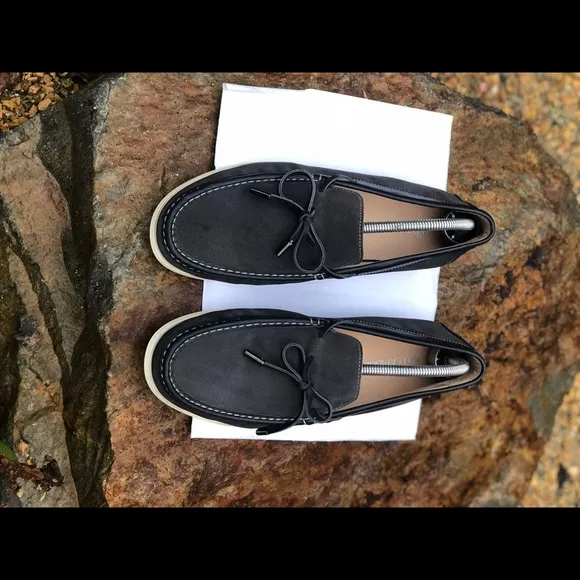 NW TED LAPIDUS Leather and Suede Loafers, Size 9.5