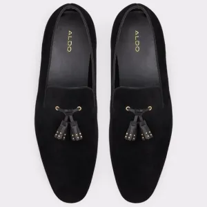 NWOB Aldo Croham Black Suede Tassel Loafer