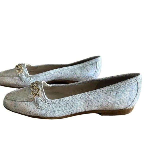 NWOB AMALFI BY RANGONI Oste Leather Slip On Loafers In Multi