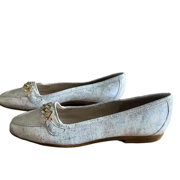 NWOB AMALFI BY RANGONI Oste Leather Slip On Loafers In Multi
