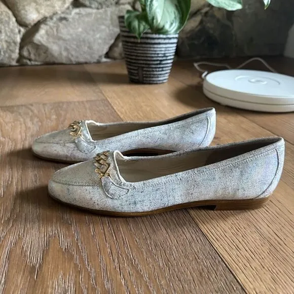 NWOB AMALFI BY RANGONI Oste Leather Slip On Loafers In Multi
