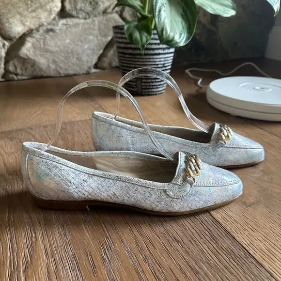 NWOB AMALFI BY RANGONI Oste Leather Slip On Loafers In Multi