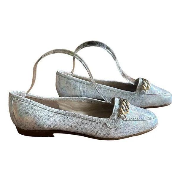 NWOB AMALFI BY RANGONI Oste Leather Slip On Loafers In Multi