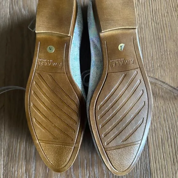 NWOB AMALFI BY RANGONI Oste Leather Slip On Loafers In Multi