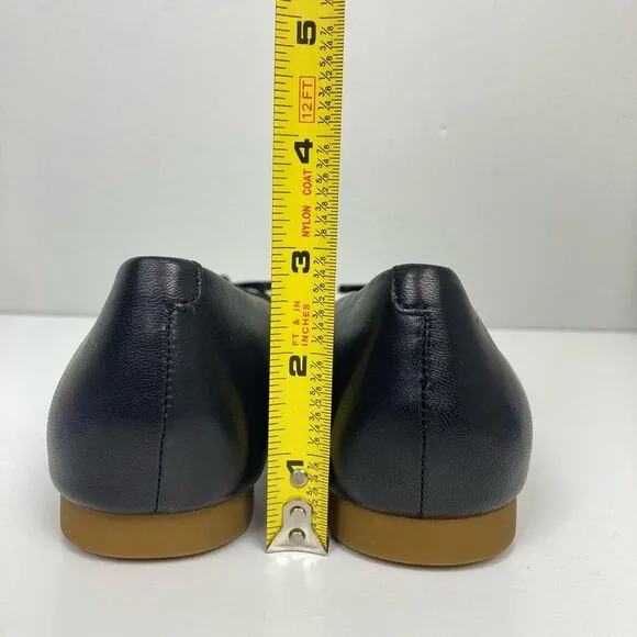 NWOB Coach Annabel Ballet Flats Black Leather Pointed Toe Bow Quilted Insole 6.5