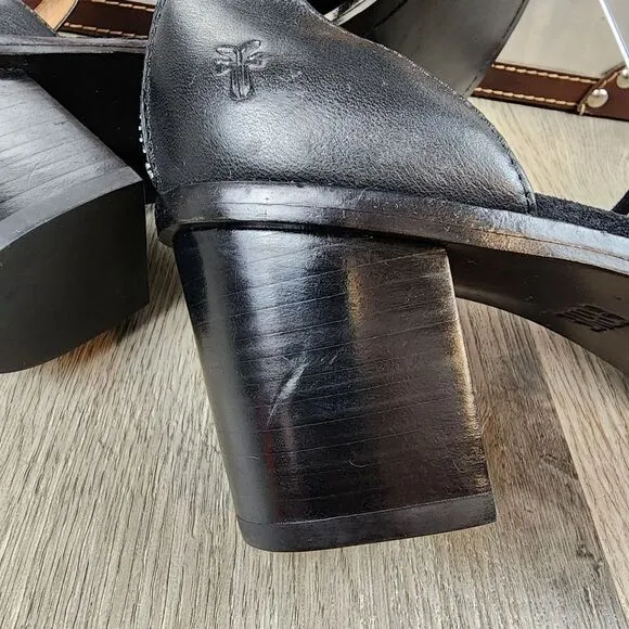 NWOB Frye Brielle Suede Leather Ankle Strap Sandals size 8