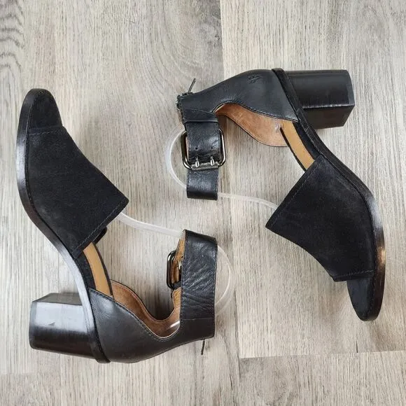 NWOB Frye Brielle Suede Leather Ankle Strap Sandals size 8