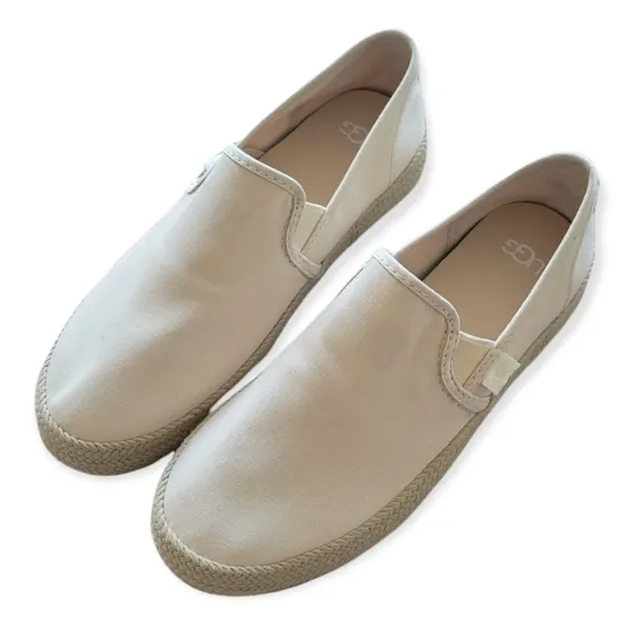 NWOB UGG Bren Slip-On Espadrilles Shoes‎ 7 Narrow Soft Ivory Neutral
