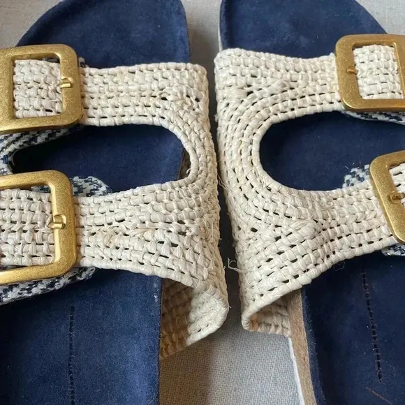 NWOT Anthropologie Double-Strap Sandals Size 38