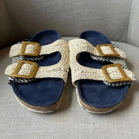 NWOT Anthropologie Double-Strap Sandals Size 38