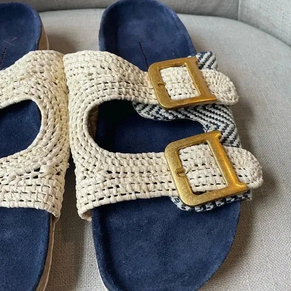 NWOT Anthropologie Double-Strap Sandals Size 38