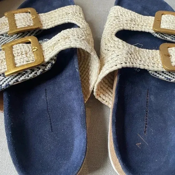 NWOT Anthropologie Double-Strap Sandals Size 38