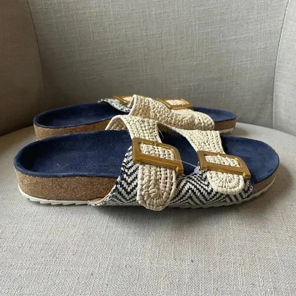 NWOT Anthropologie Double-Strap Sandals Size 38