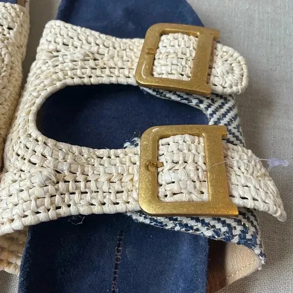 NWOT Anthropologie Double-Strap Sandals Size 38