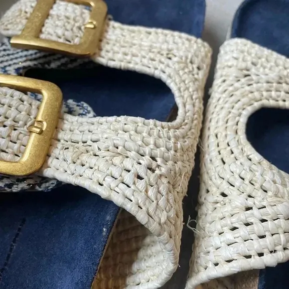 NWOT Anthropologie Double-Strap Sandals Size 38
