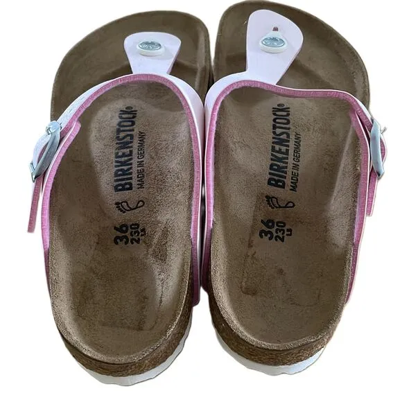 NWOT Birkenstock Gizeh Leather Thong Sandal Buckle Strap Flat Sole Women’s 36