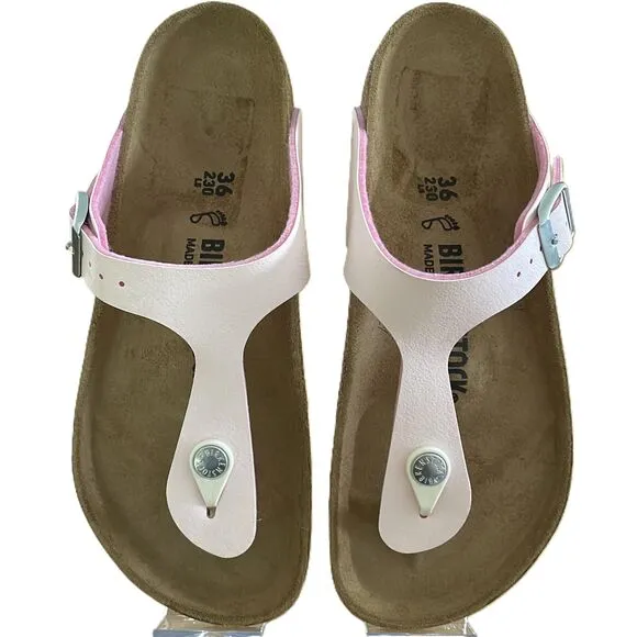 NWOT Birkenstock Gizeh Leather Thong Sandal Buckle Strap Flat Sole Women’s 36