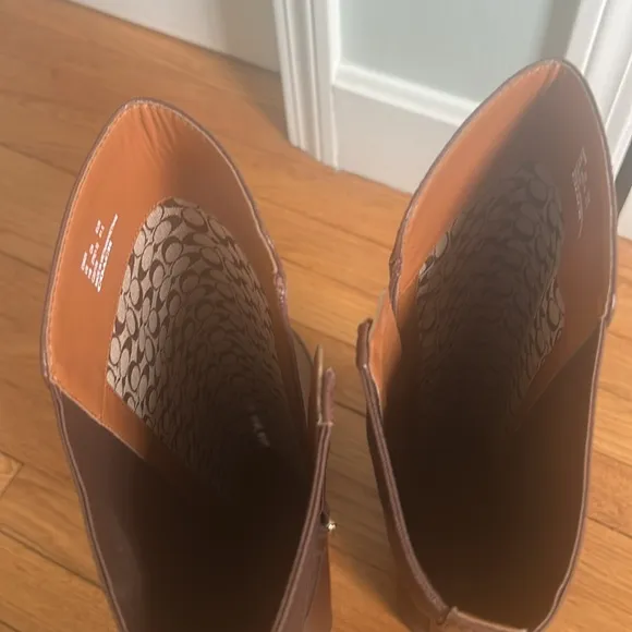 NWOT Coach Brown Leather Boots