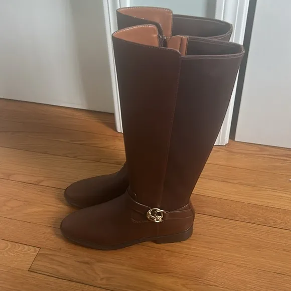 NWOT Coach Brown Leather Boots
