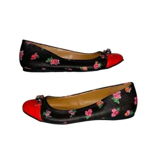 NWOT Coach Leila Ballet Floral Brown Red Size 10