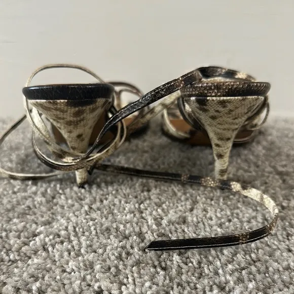 NWOT Emme Parsons Strappy Embossed Snakeskin Sandals