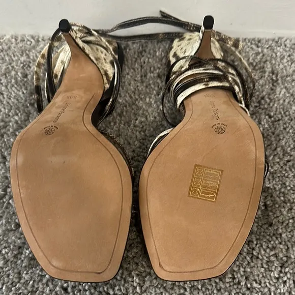 NWOT Emme Parsons Strappy Embossed Snakeskin Sandals