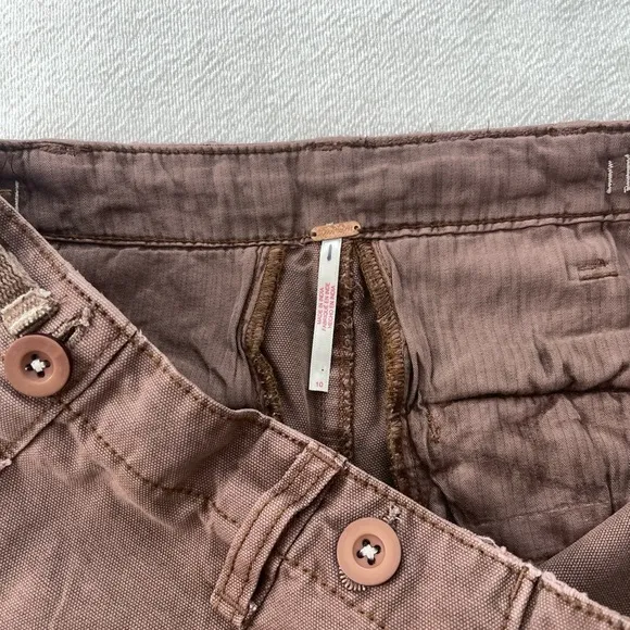 NWOT Free People All Yours Distressed Micro Cargo Shorts Size 10