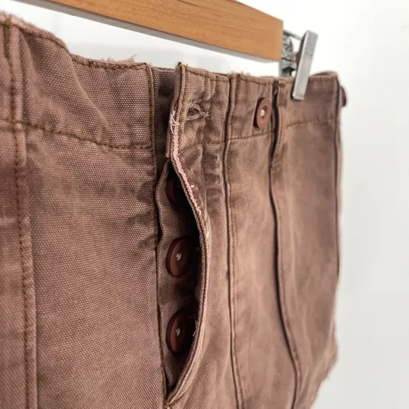 NWOT Free People All Yours Distressed Micro Cargo Shorts Size 10