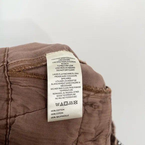 NWOT Free People All Yours Distressed Micro Cargo Shorts Size 8