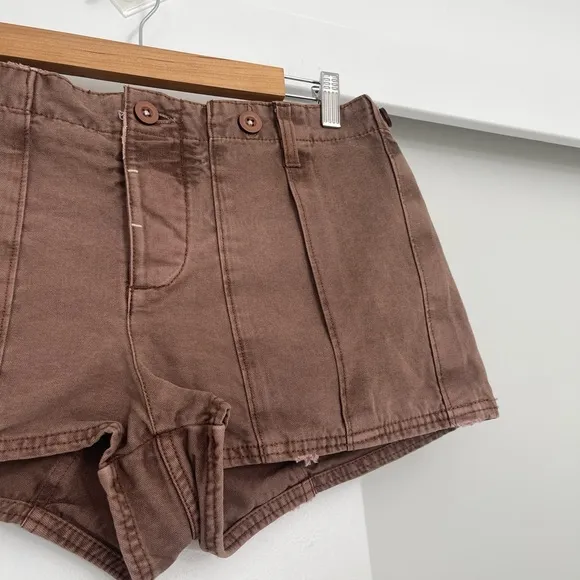NWOT Free People All Yours Distressed Micro Cargo Shorts Size 8