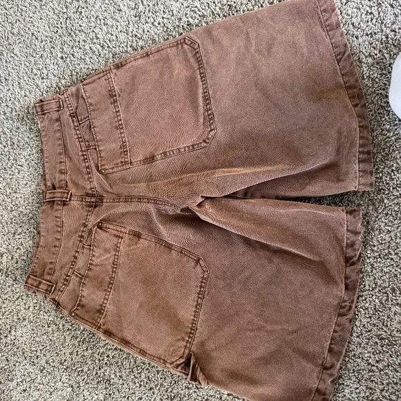 NWOT Free People Bayside Carpenter Shorts - SZ . 0 - Brown