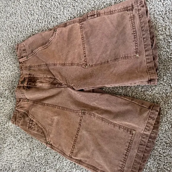 NWOT Free People Bayside Carpenter Shorts - SZ . 0 - Brown