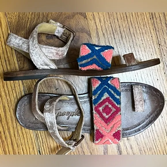 NWOT Free People Colorful Sandal