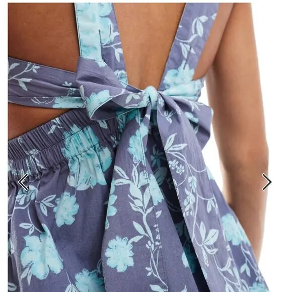 NWOT Free People Meet Me in Maui Printed Mini Dress