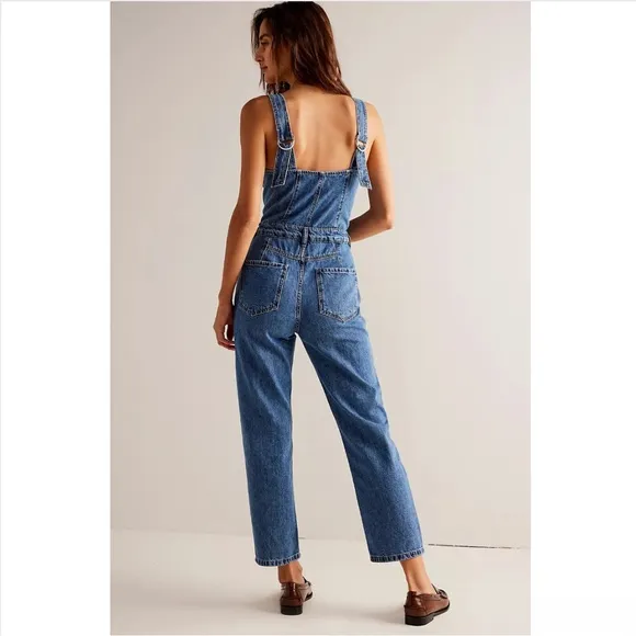 NWOT Free People We The Free Kensington Denim Jumpsuit