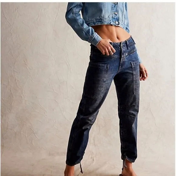 NWOT Free People We the Free Oasis Denim Jeans Size 28 $128 MSRP