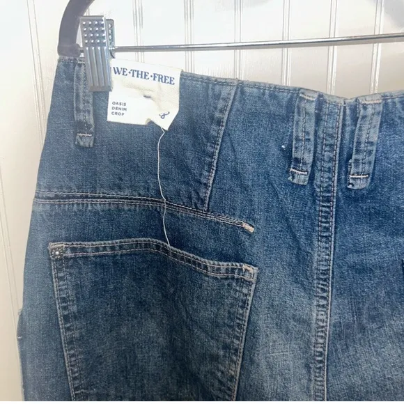 NWOT Free People We the Free Oasis Denim Jeans Size 28 $128 MSRP